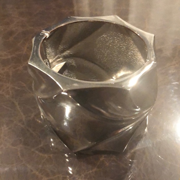 Structured Silver Cuff - Picture 2 of 6